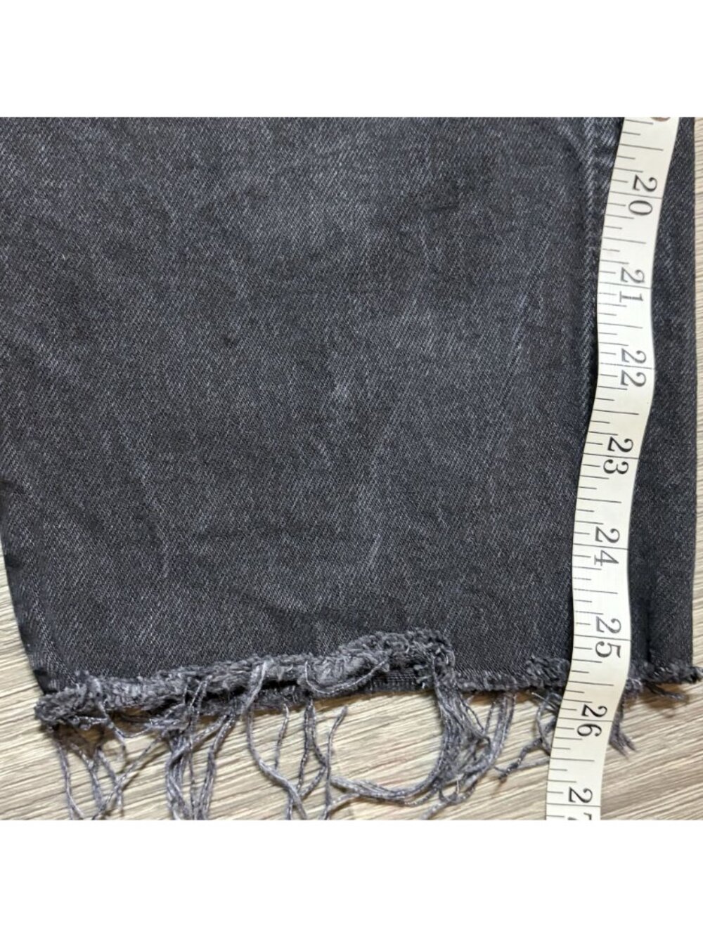 Abercrombie & Fitch Mom Curve Love High Rise Jeans 32 14 Black Distressed Frayed - Picture 6 of 9